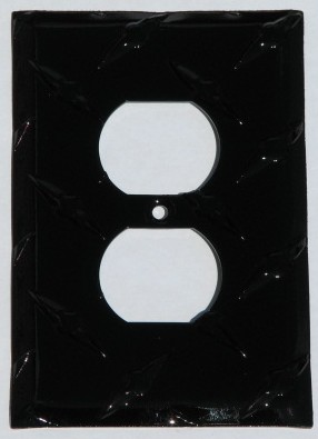 black diamond plate switch plate