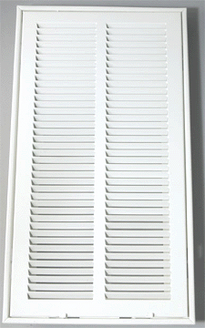 USAIRE 14" x 6" White Steel Return Air Filter Grille 1410F 
